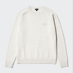 Uniqlo Kaws Winter Sweater Jumper Lambswool  Japanese Japan Off White L Large